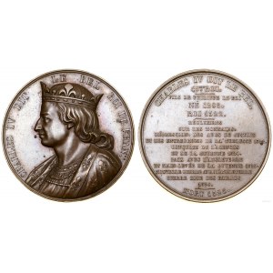Francúzsko, medaila zo série Panovníci Francúzska - Karol IV. krásny