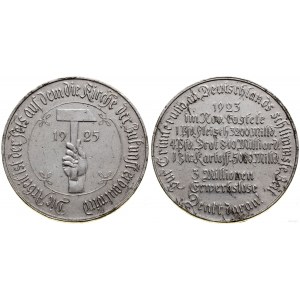 Nemecko, pamätná medaila k hyperinflácii v Nemecku, 1925