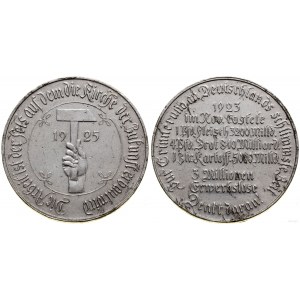 Niemcy, medal upamiętniający hiperinflancję w Niemczech, 1925