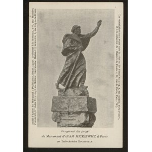 Fragment projektu pomníka A. Mickiewicza v Paríži