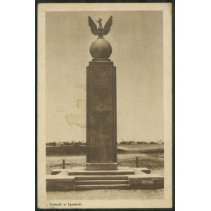 Iganie - Monument in Iganiech, Inscriptions on the monument, Nakł. Zakł. Fot. A. Ganiewski, Siedlce, sepia print, ca. 1920,