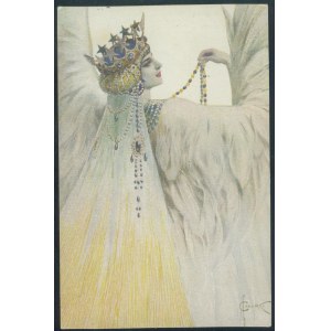 S. de Solomko, signed, Princess Mary the white swan, Lit. by S. Lapina, Paris, lit. col., ca. 1910,