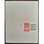 Two-part (I,II) postcard-sized cardboard box with two K.u.K. Feldpost stamps on each side.