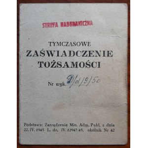 Temporary Certificate of Identity (border zone)-Przemyśl