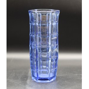 Glass Hexagonal Vase B. Kupczyk Ząbkowice