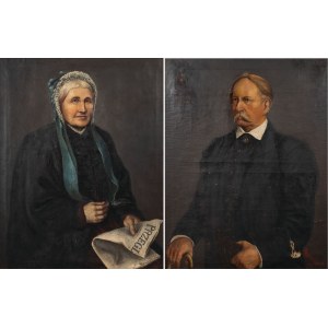 Marian MŚCIWUJEWSKI, PORTRETS OF BONIFACEGO MŚCIWUJEWSKI HERB PNIEJA AND HIS WIFE, 1894-1896