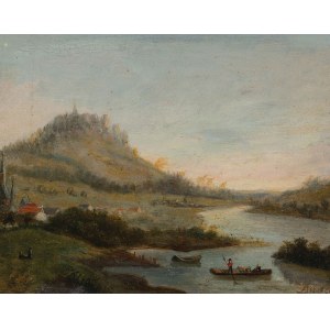 DONATE, LANDSCAPE WITH RIVER, mid-19th century.