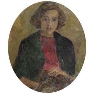 PORTRET KOBIETY Z PSEM, ok. 1930