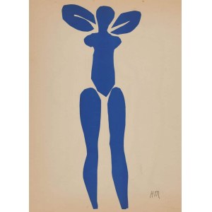Henri MATISSE, STANDING ACT, BLUE, 1952 (vyd. 1958)