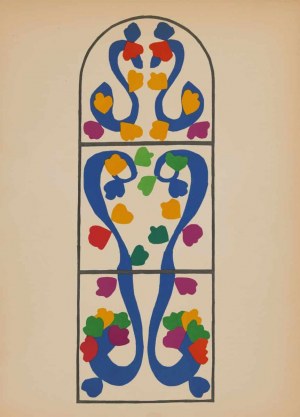 Henri MATISSE, WINOROŚL, projekt witrażu, 1953 (ed. 1958)