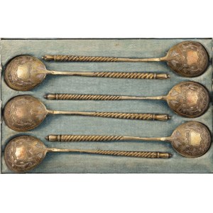 SEVEN Spoons, Russia, Moscow, Fedor Ivanov, 1880