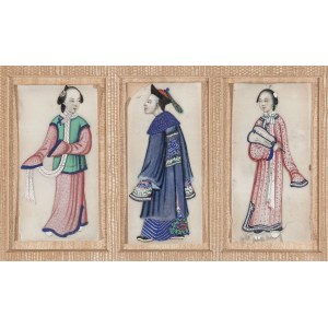 DREI Figuren, China, 18./19. Jahrhundert.