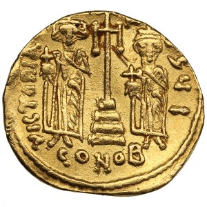 Byzantine Empire, Constantinople AV Solidus - Constans II (AD 641-668), with Constantine IV