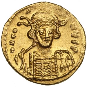 Byzantine Empire, Constantinople AV Solidus - Constantine IV Pogonatus (AD 668-685), with Heraclius and Tiberius