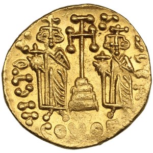 Byzantine Empire, Constantinople AV Solidus - Constantine IV Pogonatus (AD 668-685), with Heraclius and Tiberius
