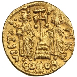 Byzantine Empire, Constantinople AV Solidus - Constantine IV Pogonatus (AD 668-685), with Heraclius and Tiberius