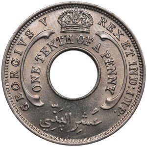 British West Africa ⅒ Penny 1934