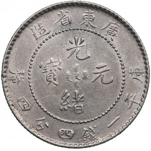 China, Kwangtung. 1 Mace 4.4 Candareens (20 Cents) ND (1890-1908)