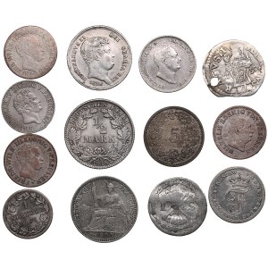 Small group of coins: Germany, Netherlands, Switzerland, France etc (13)