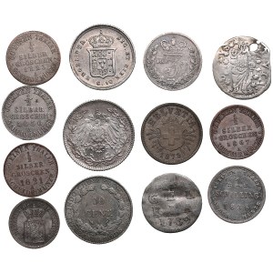 Small group of coins: Germany, Netherlands, Switzerland, France etc (13)