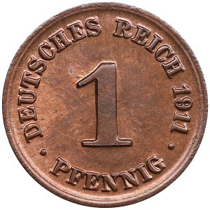 Germany 1 Pfennig 1911 D - Wilhelm II (1888-1918)