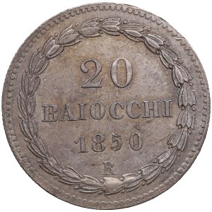 Italy, Papal States 20 Baiocchi 1850 R - Pius IX (1846-1870)