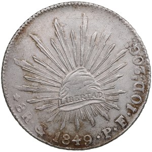 Mexico 8 Reales 1849 PF