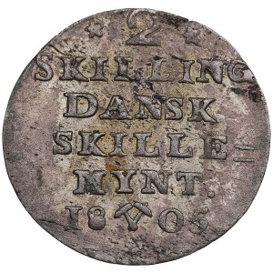 Norway 2 Skilling 1805 - Christian VII (1766-1808)