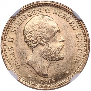 Sweden 10 Kronor 1874 ST - NGC MS 64