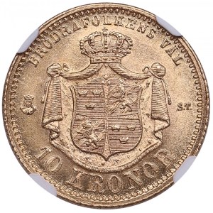 Sweden 10 Kronor 1874 ST - NGC MS 64