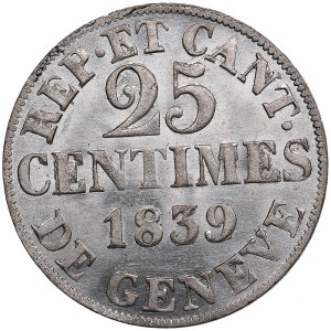 Switzerland, Geneva 25 Centimes 1839