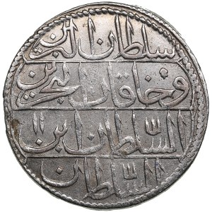 Ottoman Empire, Turkey AR Piastra 1187 AH - Abdul Hamid I (AH 1187-1203/ 1774-1789 AD)