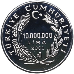 Turkey 10 000 000 Lira 2001 - Olympics Salt Lake 2002