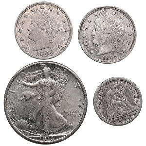 Small group of coins: USA (4)