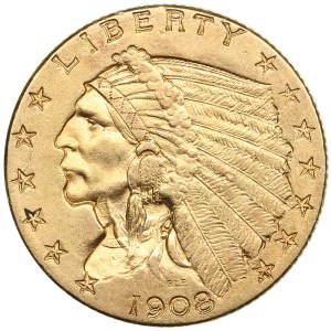 USA 2 1/2 Dollars 1908