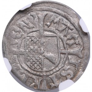 Riga schilling ND - Michael Hildebrand and Wolter von Plettenberg (1500-1509) - NGC AU 55