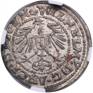 Riga Schilling 1553 (15-53) - Wilhelm von Brandenburg & Heinrich von Galen (1551-1556) - NGC MS 62