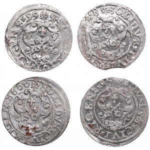 Small collection of Riga, Poland Solidus 1597, 1598, 1599, 1600(4)