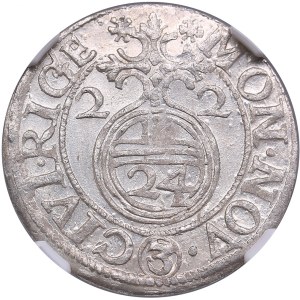 Riga, Sweden 1/24 Taler 1622 - NGC MS 64