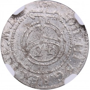 Courland, Poland 1/24 Taler 1689 - NGC MS 64