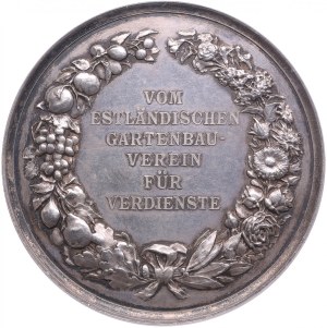 Estonia, Russian Empire Silver Medal ND - Estonian Horticultural Society - NGC MS 62