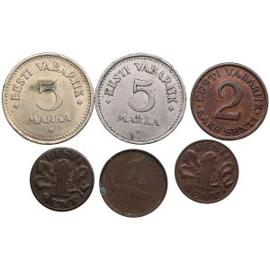 Group of coins: Estonia, Latvia (6)