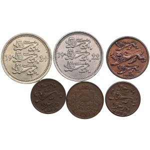 Group of coins: Estonia, Latvia (6)