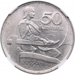 Latvia 50 Santimu 1922 - NGC AU 58