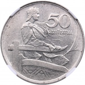 Latvia 50 Santimu 1922 - NGC AU 58