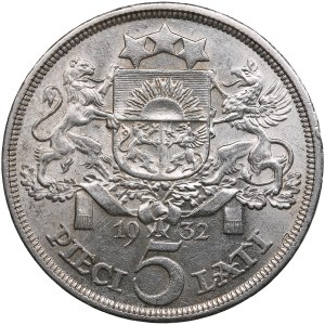 Latvia 5 Lati 1932