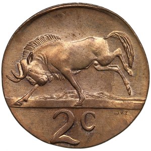 South Africa 2 Cents 1985 - Mint error
