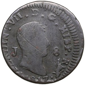 Spain 8 Maravedis 1817 - Mint error