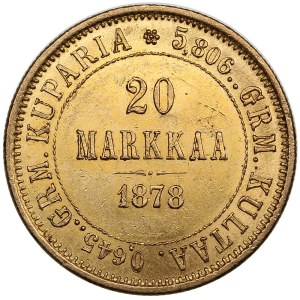 Finland, Russia 20 Markkaa 1878 S