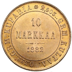 Finland, Russia 10 Markkaa 1882 S
